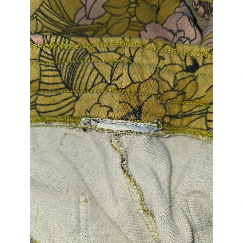 Anthropologie Women's Camilla Knit Joggers Hug Print Yellow Floral SP Boho - Picture 11 of 13
